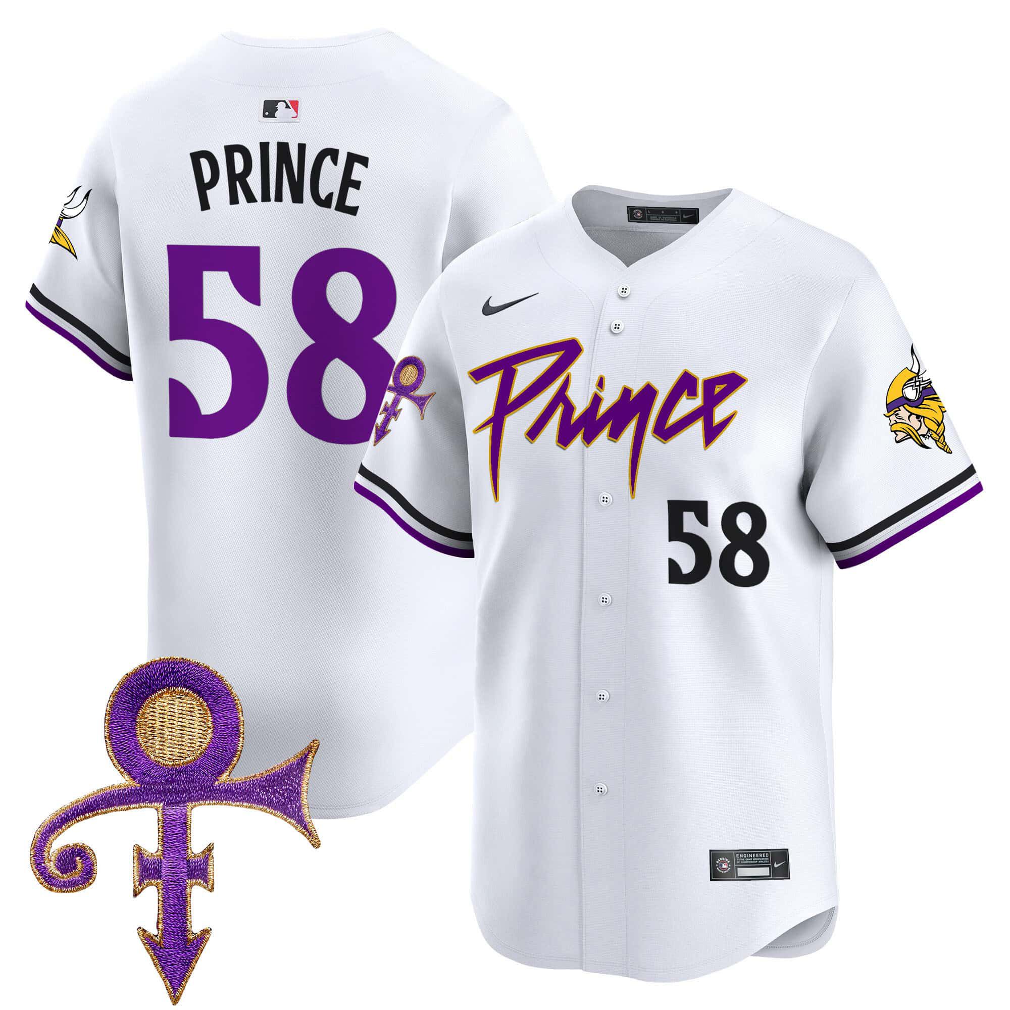 Men Minnesota Vikings #58 Prince White 2024 Nike Prince Patch Vapor Premier Limited NFL Jersey